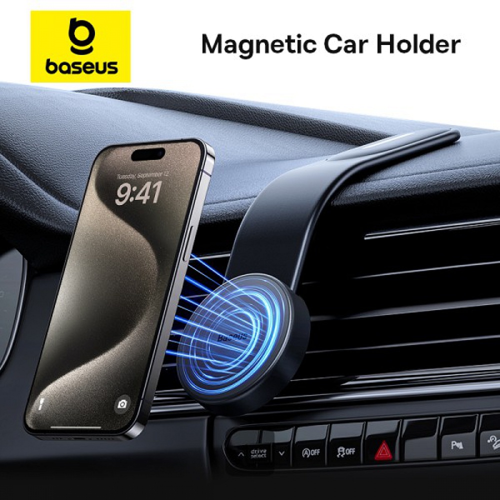 Baseus - C02 Magnetic Phone Holder / Cluster Black