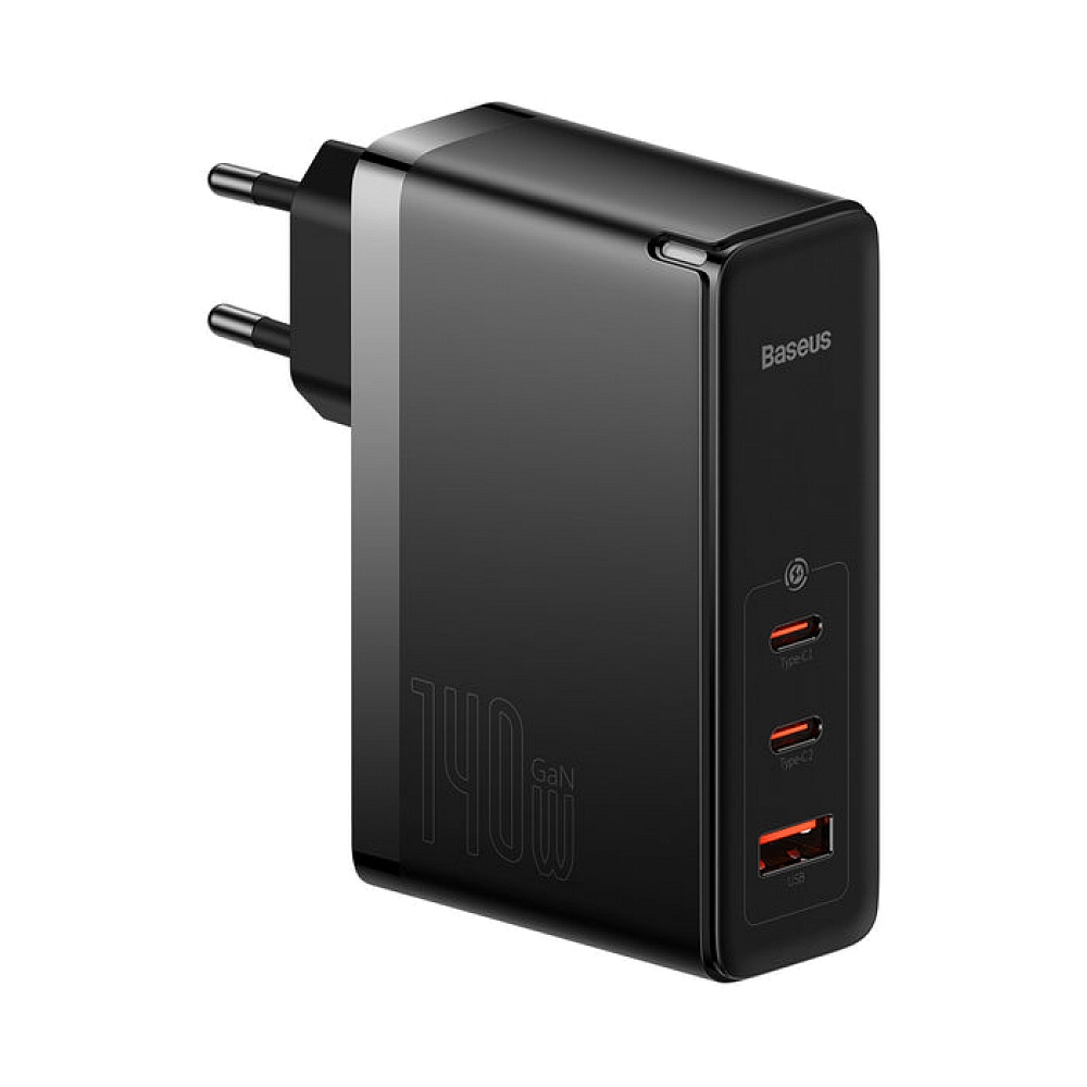 Baseus - GaN5 Pro 140W Power Adapter with USB-C Cable / Black 