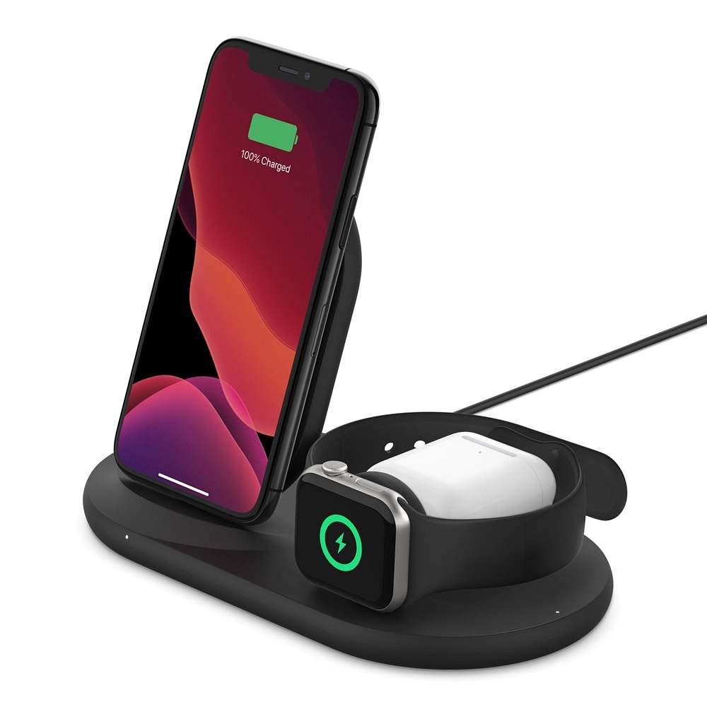 Belkin - 3-in-1 Wireless Charger for iPhone & Apple Watch & AirPods