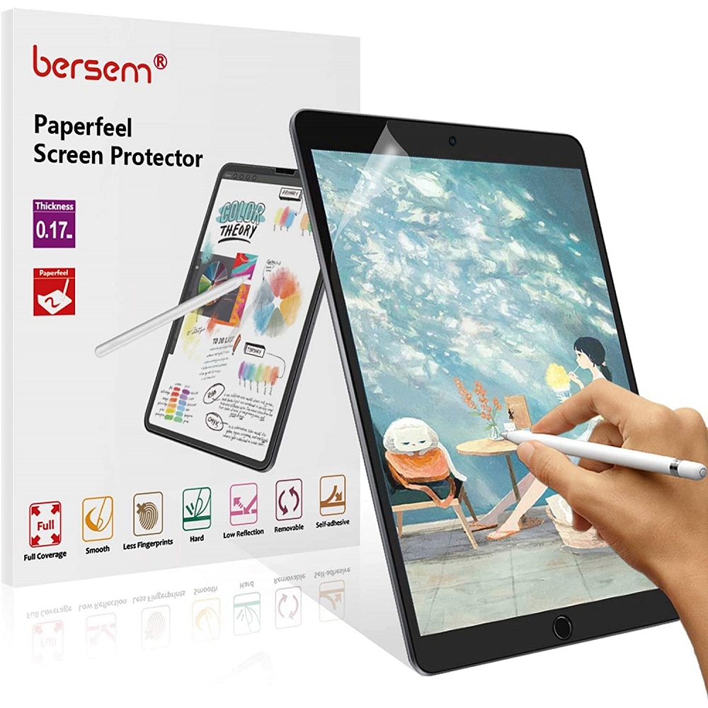 Bersem - (2 Pack) Paperfeel Screen Protector for iPad mini 5 / Clear/Matte