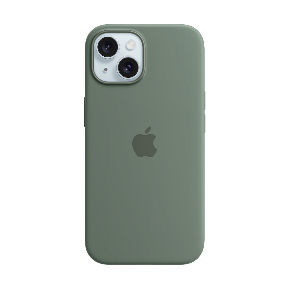 Apple iPhone 15 Silicone Case with MagSafe green