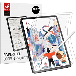 Bersem - (3 Pack) Paperfeel Screen Protector for iPad 12.9 (2018/2020/2021/2022) / Clear/Matte
