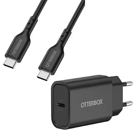 OtterBox - 30W Power Adapter with USB-C Cable (1m) / Black