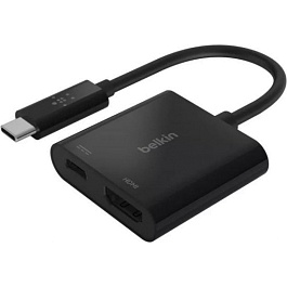 Belkin - USB-C to HDMI + Charge Adapter / Black