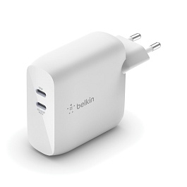 Belkin - Dual USB-C GaN Wall Charger 63W / White