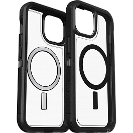 Otterbox - Defender XT MagSafe Case for iPhone 15 | 14 | 13 / Clear Black