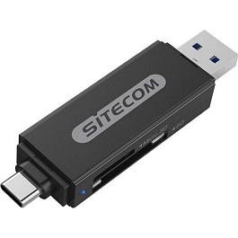 Sitecom - Dual USB Card Reader (USB-C & USB-A) / Black