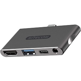 Sitecom - USB-C Multiport Mobile Adapter (with USB-C Power Delivery 100W) / Black