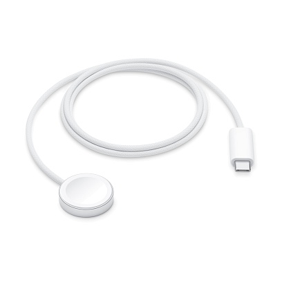 Apple - Apple Watch Magnetic Fast Charger to USB-C Cable (1m) / White White