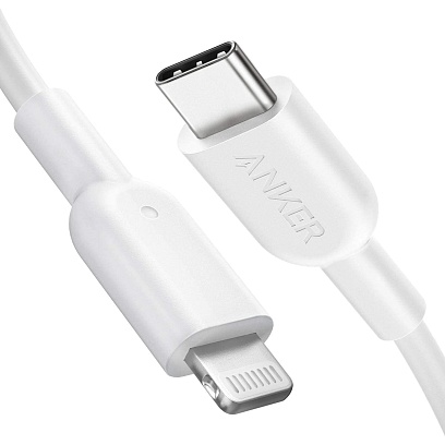 ANKER - Powerline Lightning to USB-C (1.8m) / White White