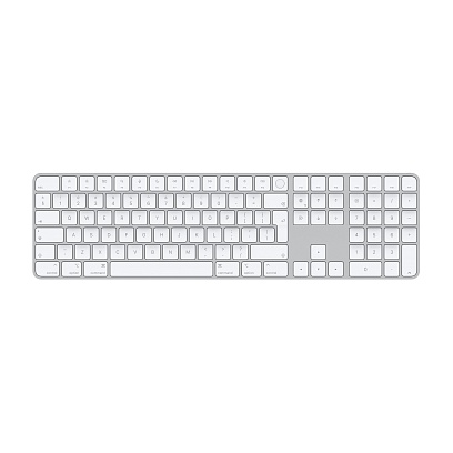 Apple - Magic Keyboard with Touch ID and Numeric Keypad for Macs with Apple silicon (Hebrew) / Silver Silver
