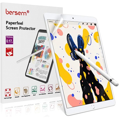 Bersem - (2 Pack) Paperfeel Screen Protector for iPad 10.2 / Clear/Matte Clear/Matte