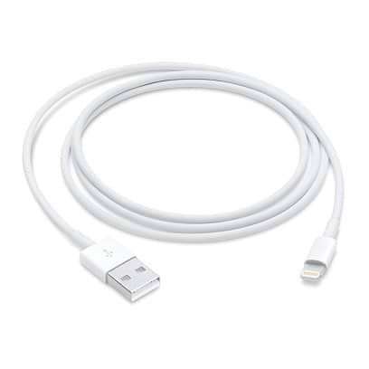 Apple - Lightning to USB Cable (1m) / White White