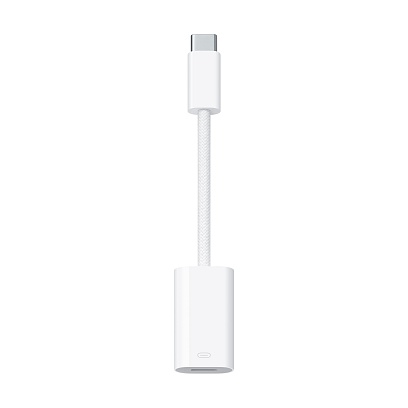 Apple - USB-C to Lightning Adapter / White White