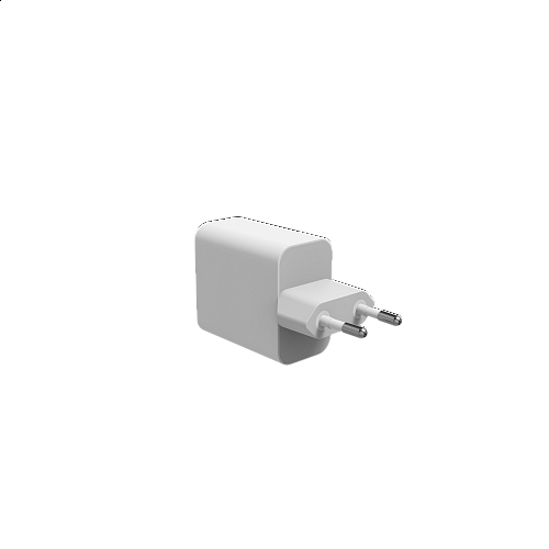 mophie - 45W Power Adapter (2 USB-C Ports) / White