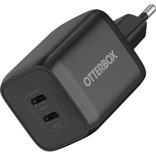 OtterBox - Dual USB-C 65W GaN Power Adapter / Black