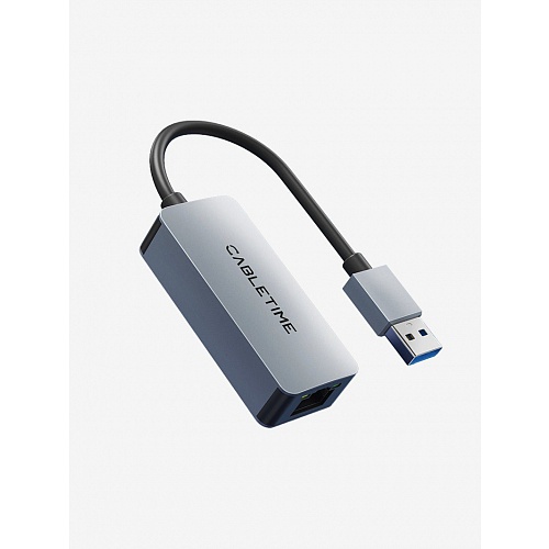 Cable Time - USB-A to Ethernet Adapter 2.5Gbps / Space Gray