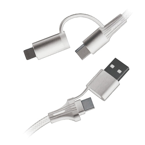 Mower - 4 in 1 USB-C / USB-A to USB-C / Lightning / White
