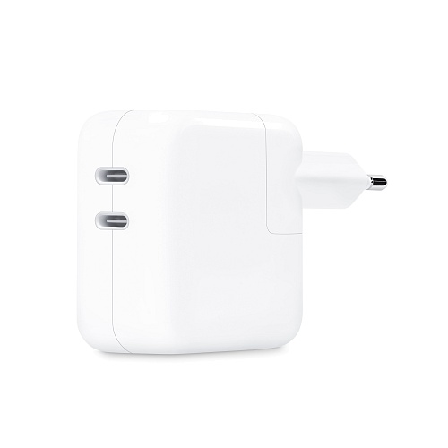 Apple - 35W Dual USB-C Power Adapter / White