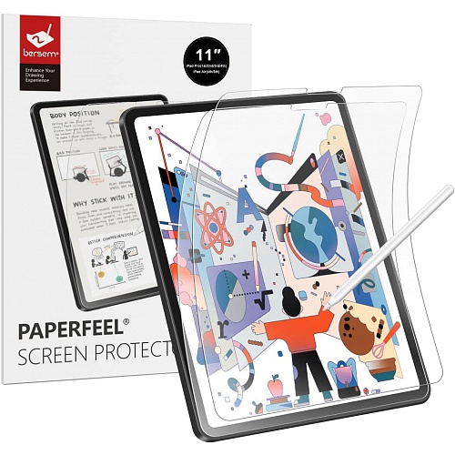 Bersem - (2 Pack) Paperfeel Screen Protector for iPad Air 10.9 & iPad Pro 11 (2020) / Clear/Matte