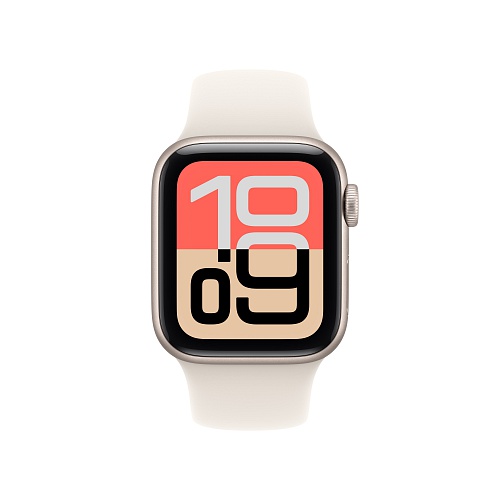 Apple - Apple Watch SE 3 GPS + Cellular 40mm / Starlight Aluminium Case with Starlight Sport Band (S/M)