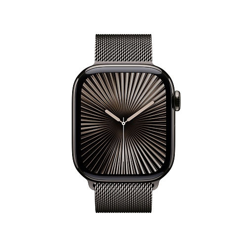 Apple - Apple Watch Series 10 GPS + Cellular 42mm / Slate Titanium Case with Slate Milanese Loop