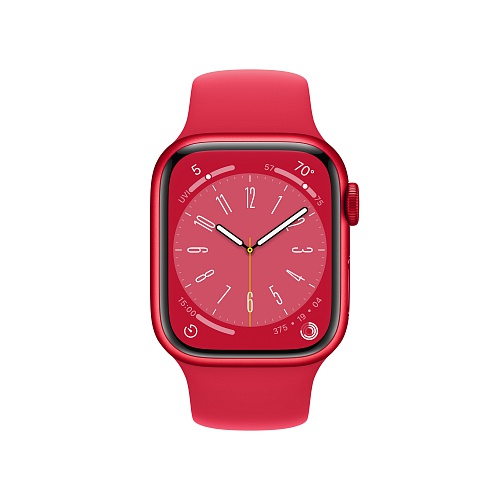 Apple - Apple Watch Series 8 GPS 41mm / (PRODUCT)RED Aluminium Case / (PRODUCT)RED Sport Band