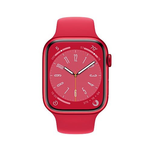 Apple - Apple Watch Series 8 GPS + Cellular 45mm / (PRODUCT)RED Aluminium Case / (PRODUCT)RED Sport Band