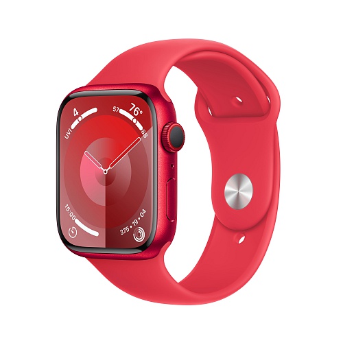 Apple - Apple Watch Series 9 GPS + Cellular 45mm / (PRODUCT)RED Aluminium Case / (PRODUCT)RED Sport Band - S/M