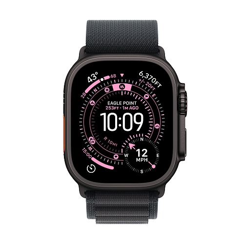 Apple - Apple Watch Ultra 3 GPS + Cellular 49mm / Black Titanium Case with Black Alpine Loop (L)