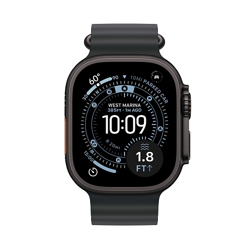Apple - Apple Watch Ultra 3 GPS + Cellular 49mm / Black Titanium Case with Black Ocean Band