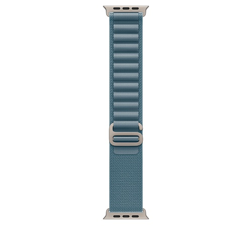 Apple - 49mm Alpine Loop (M) / Light Blue/Natural Titanium Finish