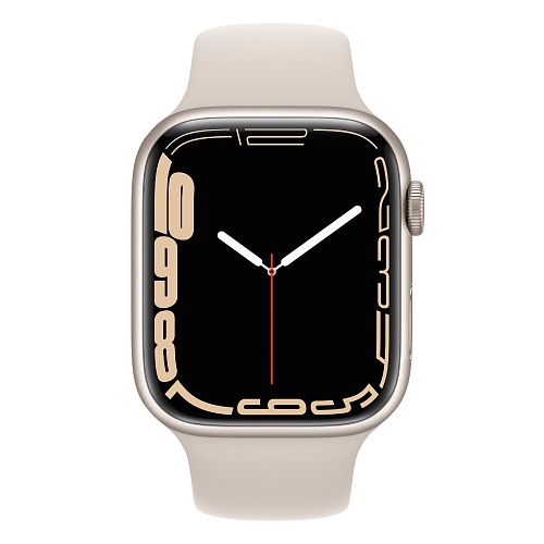 Apple - Apple Watch Series 7 GPS + Cellular 45mm / Starlight Aluminium Case / Starlight Sport Band