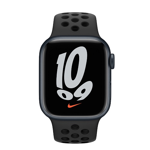 Apple - Apple Watch Nike Series 7 GPS 41mm / Midnight Aluminium Case / Anthracite/Black Nike Sport Band