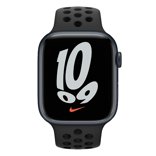 Apple - Apple Watch Nike Series 7 GPS 45mm / Midnight Aluminium Case / Anthracite/Black Nike Sport Band