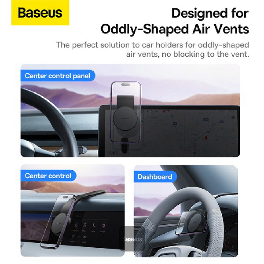Baseus - C02 Magnetic Phone Holder / Cluster Black