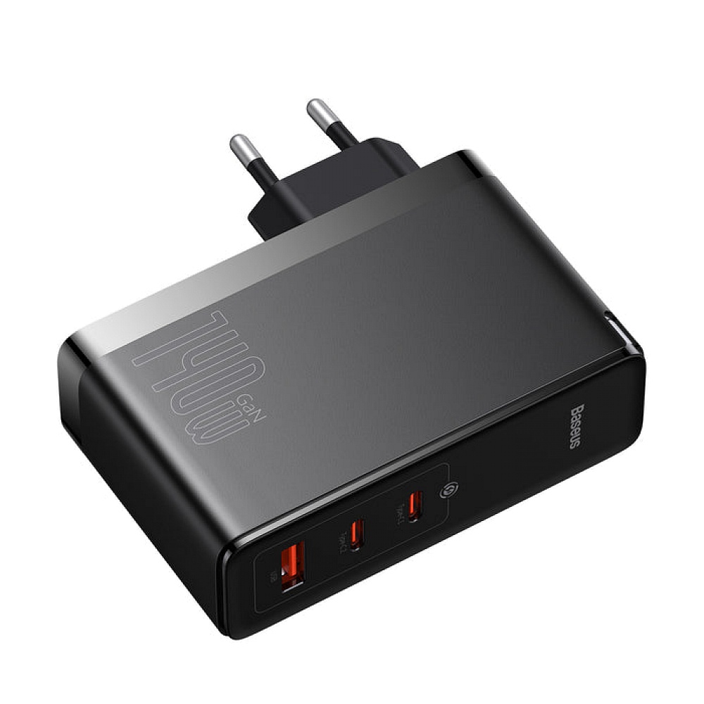 Baseus - GaN5 Pro 140W Power Adapter with USB-C Cable / Black 