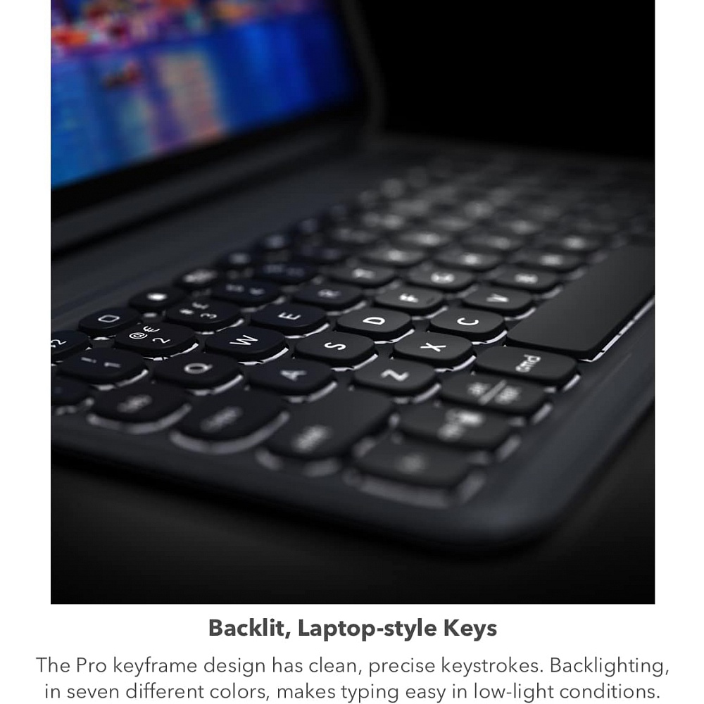 Zagg - Pro Keys Keyboard for iPad 11-inch (A16) / Black