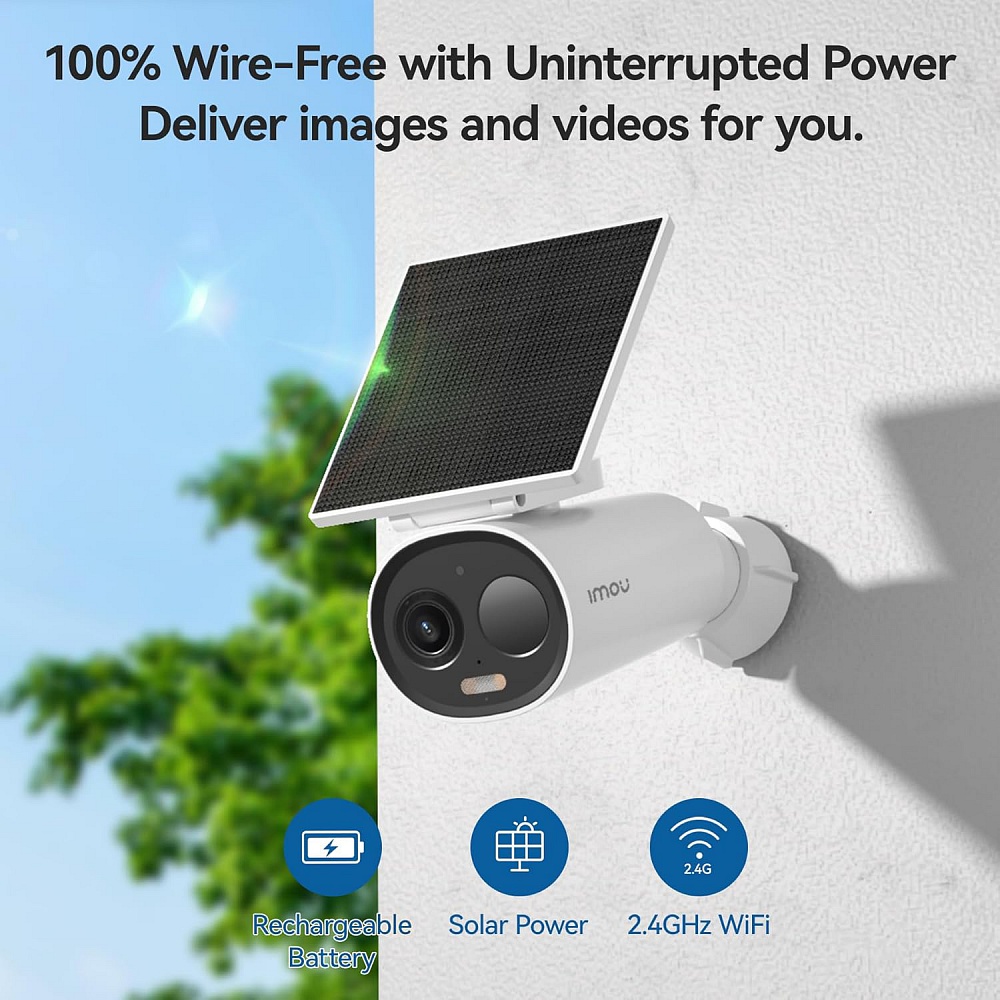 Imou - Cell 3C Camera with Solar Panel / White