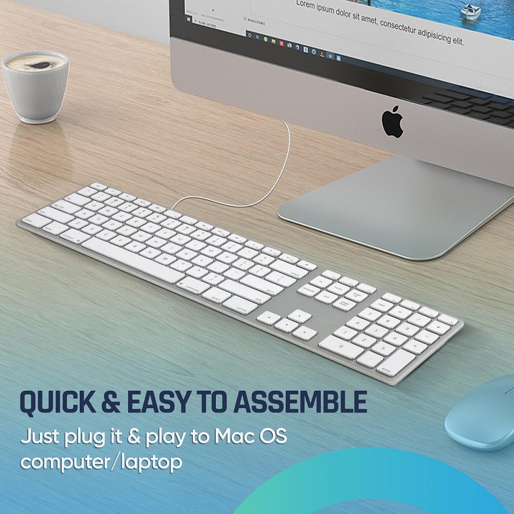Matias - Keyboard for Mac with USB-C / Silver 