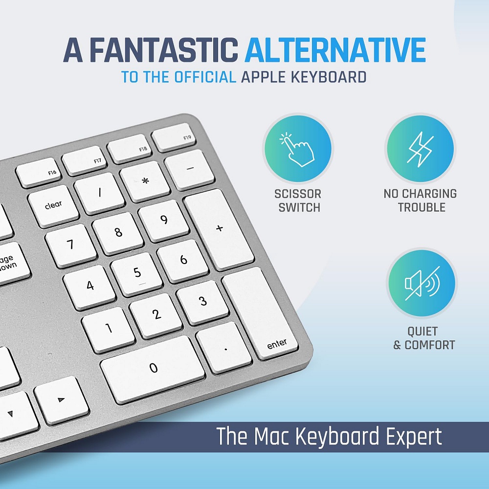 Matias - Keyboard for Mac with USB-C / Silver 
