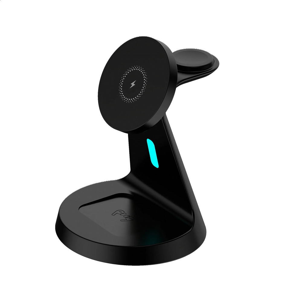 miracase - 3-in-1 Charger with MagSafe for iPhone Apple Watch and AirPods (MQMW600) / Black