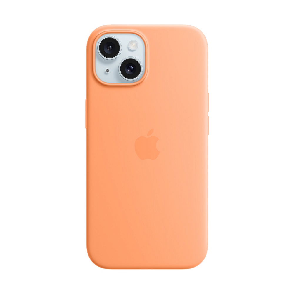 Apple iPhone 15 Silicone Case with MagSafe orange
