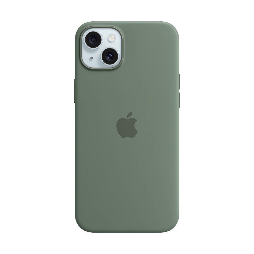 כיסוי לאייפון 15 פלוס ירוק סיליקון מקורי אפל