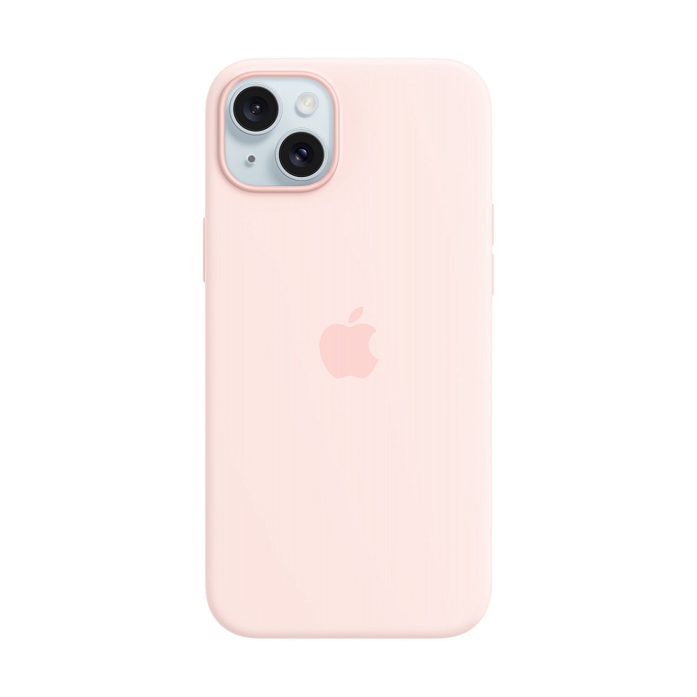 Apple iPhone 15 Plus Silicone Case with MagSafe pink
