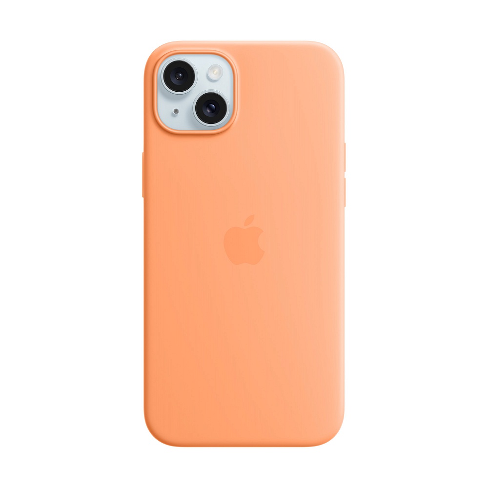 Apple iPhone 15 Plus Silicone Case with MagSafe orange