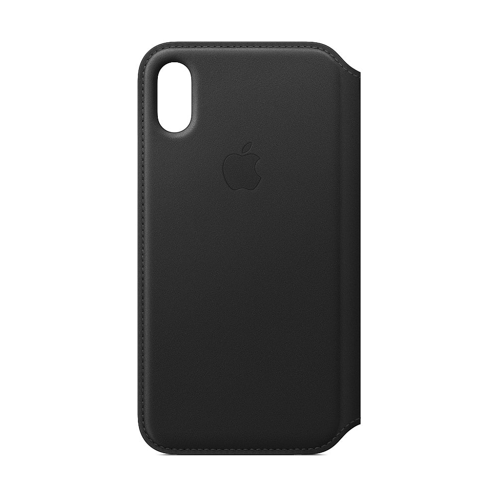 iPhone X Leather Folio Case black