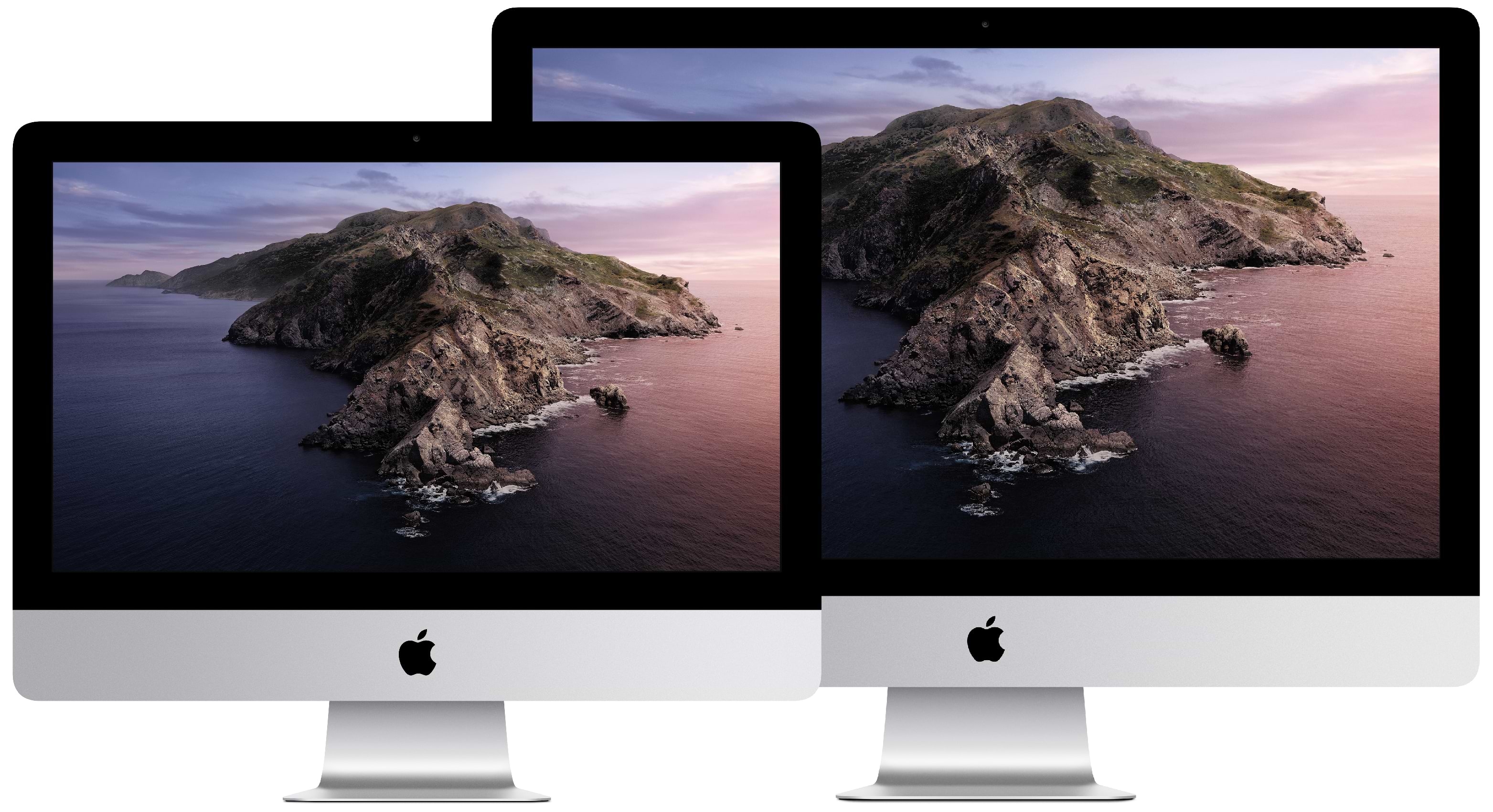 2 iMacs - 21.50-inch and 27-inch side by side